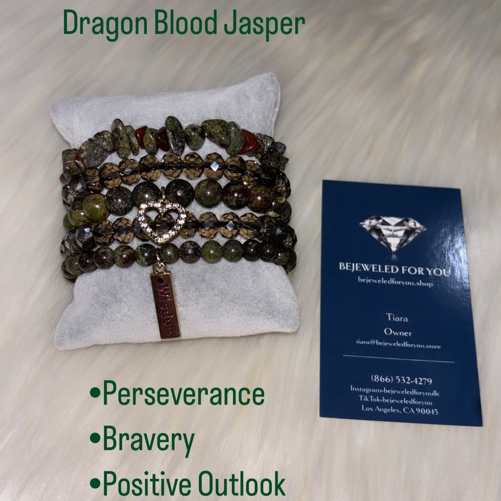 Dragon Blood Jasper Bracelet Set